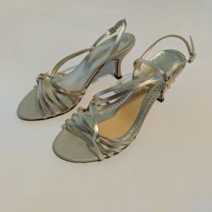 Gold Metal Heels by Caparros